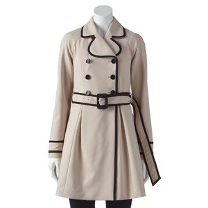 Elle double breasted trench coat